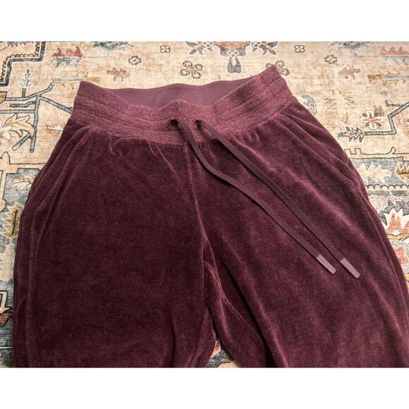 Lululemon Warm Down Jogger Sweatpants Velour Plum Track Pants 4 - Picture 2 of 10